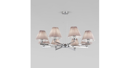 Подвесная люстра Eurosvet Peony 60136/8 хром/серый