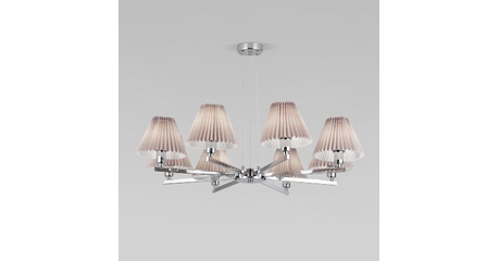 Подвесная люстра Eurosvet Peony 60136/8 хром/серый