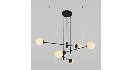 Подвесная люстра Eurosvet Planet 70146/6 черный Smart a062030