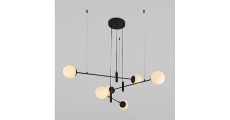 Подвесная люстра Eurosvet Planet 70146/6 черный Smart a062030