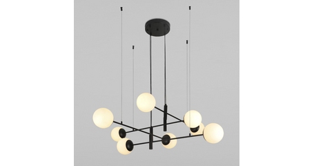 Подвесная люстра Eurosvet Planet 70146/8 черный Smart a062031