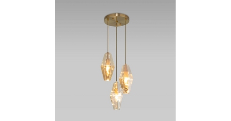 Подвесная люстра Eurosvet Prism 50236/3 янтарный a058960