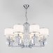 Подвесная люстра Eurosvet Zaffiro 10099/8 хром/прозрачный хрусталь Strotskis (новый абажур)