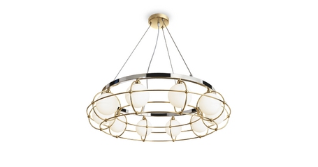 Подвесная люстра Maytoni Carcass MOD312PL-10GCH