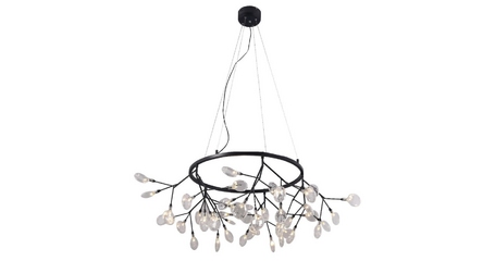 Подвесная светодиодная люстра Crystal Lux Evita SP45 D BLack/Transparent