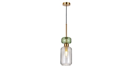 Подвесной светильник Escada Gloss 1141/1S Antique copper/Green/Clear