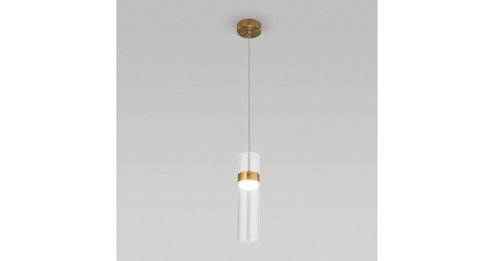 Подвесной светильник Eurosvet Lumen 50244/1 LED латунь/прозрачный a061286