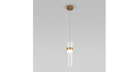 Подвесной светильник Eurosvet Lumen 50244/1 LED латунь/прозрачный a061286