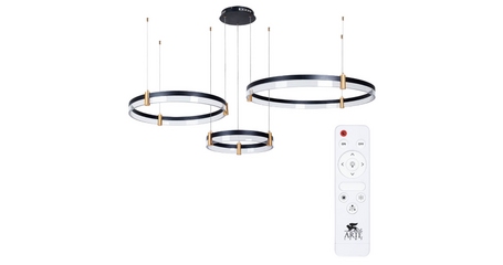 Подвесной светодиодный светильник Arte Lamp Mercury A2185SP-3BK