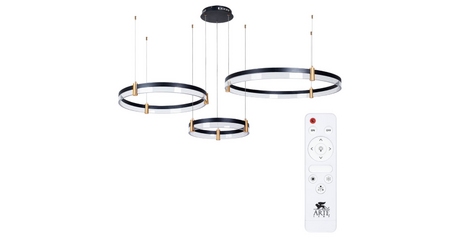 Подвесной светодиодный светильник Arte Lamp Mercury A2185SP-3BK