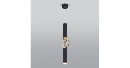 Подвесной светодиодный светильник Eurosvet Lance 50191/1 LED черный/золото