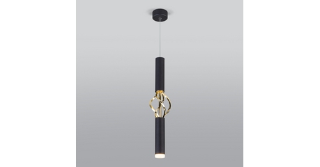 Подвесной светодиодный светильник Eurosvet Lance 50191/1 LED черный/золото
