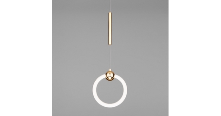 Подвесной светодиодный светильник Eurosvet Rim 90165/1 золото