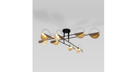 Потолочная люстра Eurosvet Grazia 70148/8 черный/золото Smart a062043