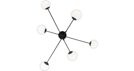 Потолочная люстра Eurosvet Netz 30181/6 черный Smart a062214