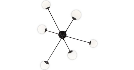 Потолочная люстра Eurosvet Netz 30181/6 черный Smart a062214