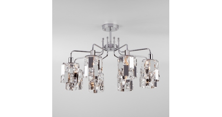 Потолочная люстра Eurosvet Scoppio 10101/8 хром/прозрачный хрусталь Strotskis