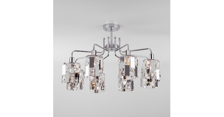 Потолочная люстра Eurosvet Scoppio 10101/8 хром/прозрачный хрусталь Strotskis
