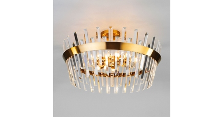 Потолочная люстра Eurosvet Steccato 10111/8 золотая бронза/прозрачный хрусталь Strotskis Smart a047843