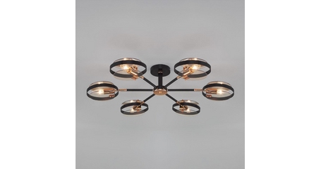 Потолочный светильник Eurosvet Gallo 70121/6 черный Smart a052341