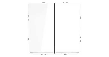 Проходной переключатель двухклавишный с подсветкой Voltum S70 VLS020401