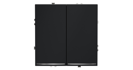 Проходной переключатель двухклавишный с подсветкой Voltum S70 VLS020407