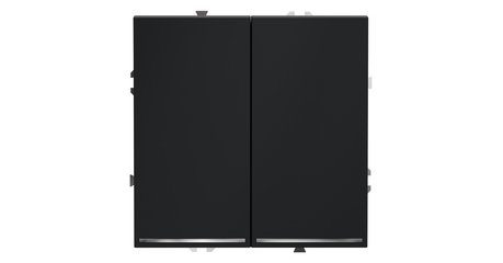 Проходной переключатель двухклавишный с подсветкой Voltum S70 VLS020407