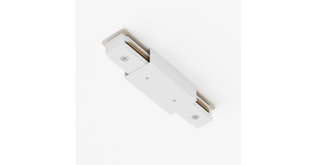 Прямой коннектор питания с вводом питания Maytoni Technical Single phase track system Unity белый TRA001CB-11W