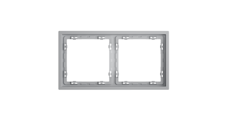 Рамка пластиковая Voltum S70 на 2 поста, (серый) VLS100216