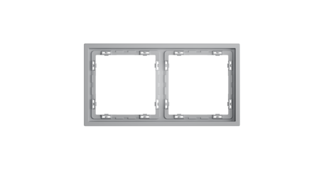Рамка пластиковая Voltum S70 на 2 поста, (серый) VLS100216