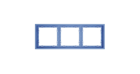 Рамка пластиковая Voltum S70 на 3 поста, (деним) VLS100315