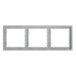 Рамка пластиковая Voltum S70 на 3 поста, (серый) VLS100316