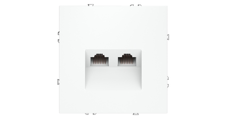 Розетка компьютерная двойная Voltum S70 VLS060202