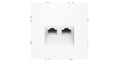 Розетка компьютерная двойная Voltum S70 VLS060202