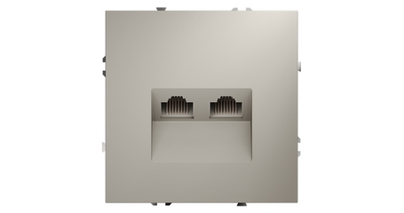 Розетка компьютерная двойная Voltum S70 VLS060203