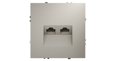 Розетка компьютерная двойная Voltum S70 VLS060203