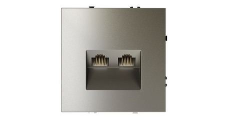 Розетка компьютерная двойная Voltum S70 VLS060204