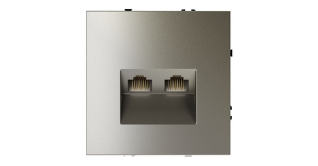 Розетка компьютерная двойная Voltum S70 VLS060204