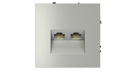 Розетка компьютерная двойная Voltum S70 VLS060205