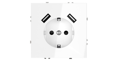 Розетка с USB, А+А Voltum S70 VLS040401