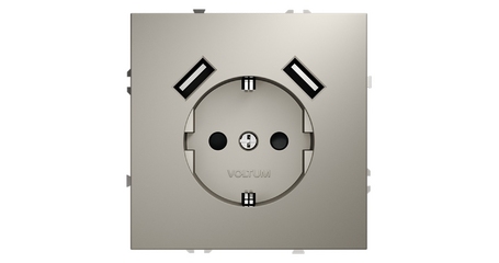 Розетка с USB, А+А Voltum S70 VLS040403