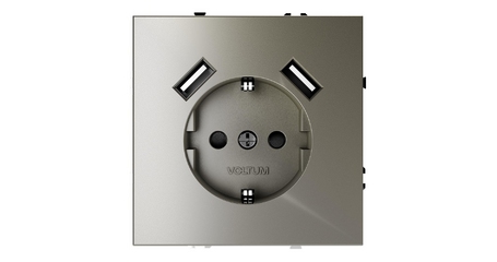 Розетка с USB, А+А Voltum S70 VLS040404