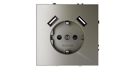 Розетка с USB, А+А Voltum S70 VLS040404