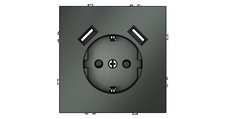 Розетка с USB, А+А Voltum S70 VLS040406