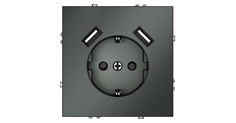 Розетка с USB, А+А Voltum S70 VLS040406