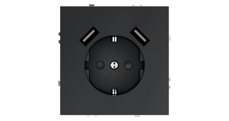 Розетка с USB, А+А Voltum S70 VLS040407