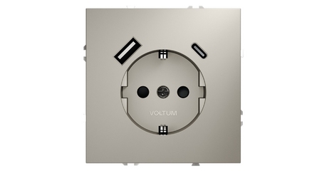 Розетка с USB, A+C Voltum S70 VLS040503