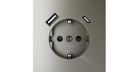 Розетка с USB, A+C Voltum S70 VLS040504