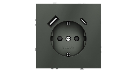 Розетка с USB, A+C Voltum S70 VLS040506