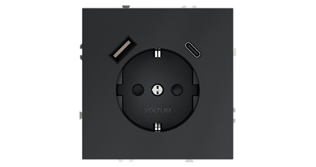 Розетка с USB, A+C Voltum S70 VLS040507